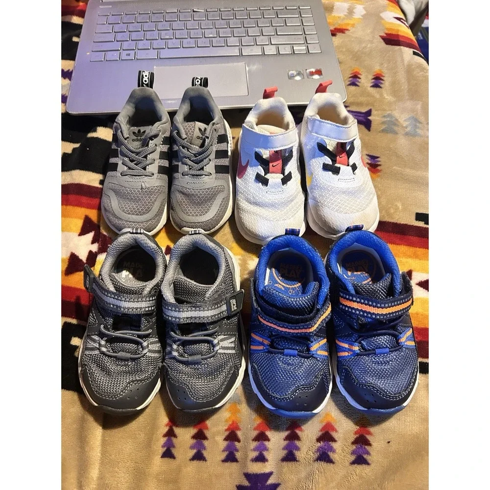 Set Of Four Baby Shoes! Toddler Size 6 & 6.5! Great Condition!